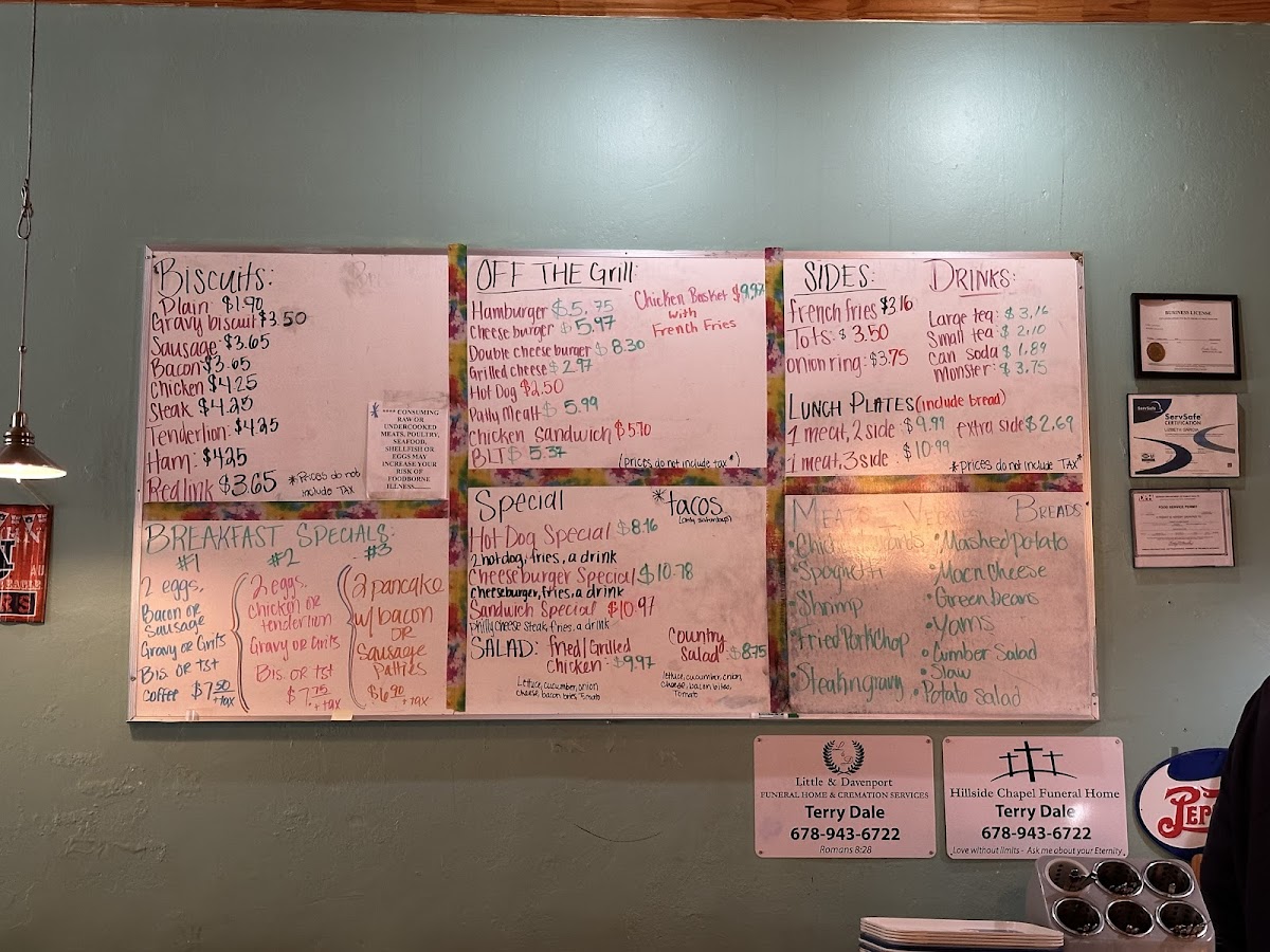 Menu Gillsville Cafe-1