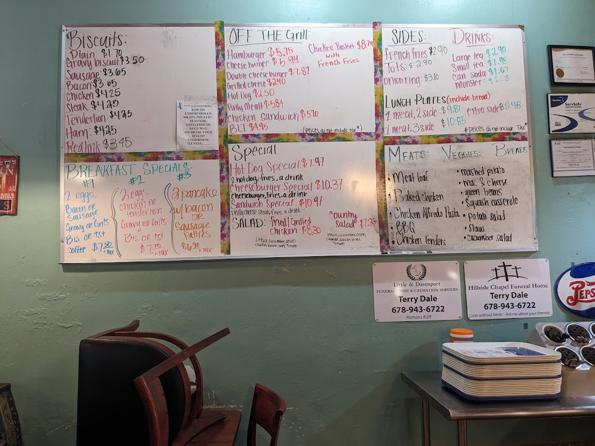 Menu Gillsville Cafe-2